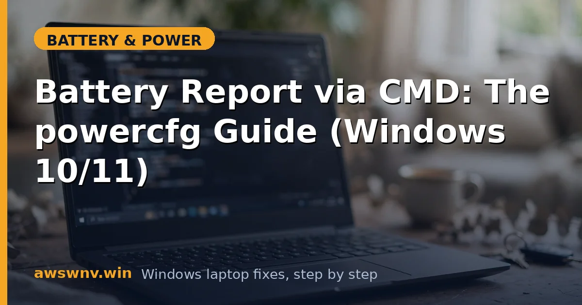 Battery Report via CMD: The powercfg Guide (Windows 10/11)