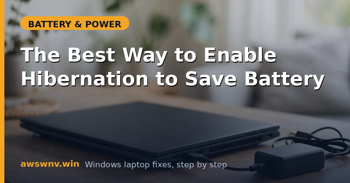 The Best Way to Enable Hibernation to Save Battery