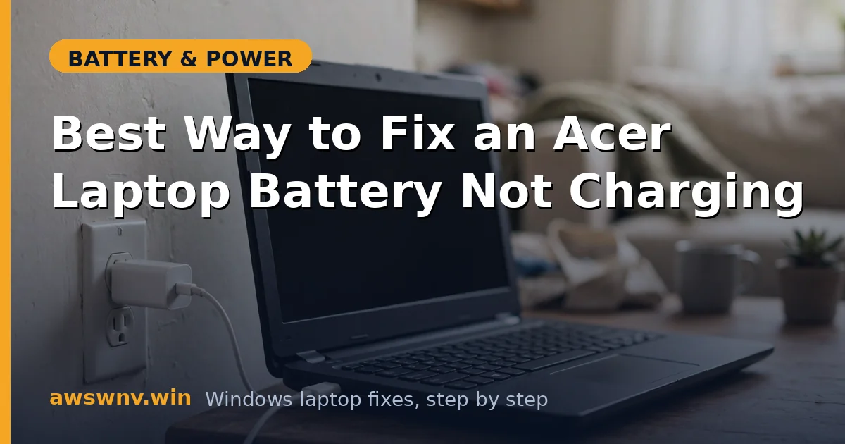 Best Way to Fix an Acer Laptop Battery Not Charging