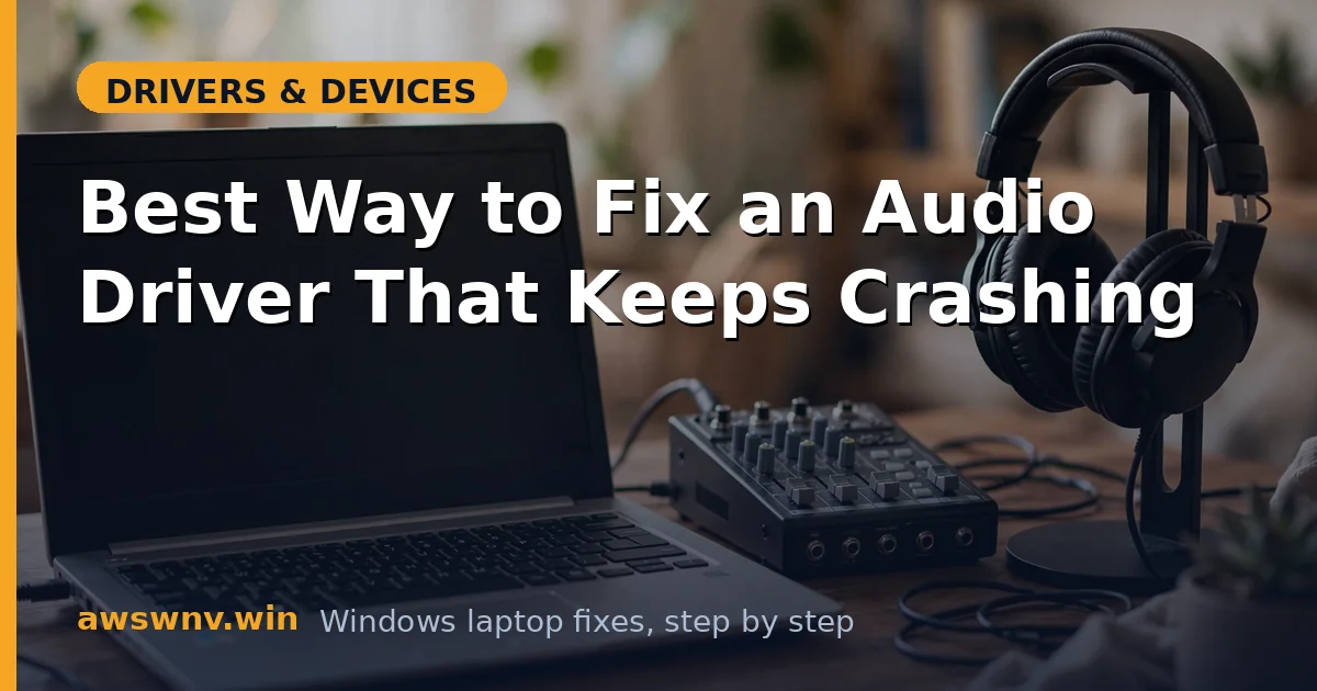 Best Way to Fix an Audio Driver That Keeps Crashing