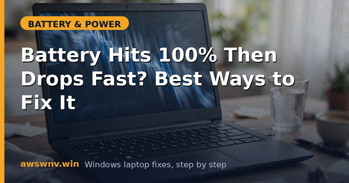 Battery Hits 100% Then Drops Fast? Best Ways to Fix It