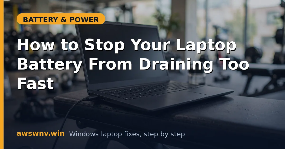 How to Stop Your Laptop Battery From Draining Too Fast