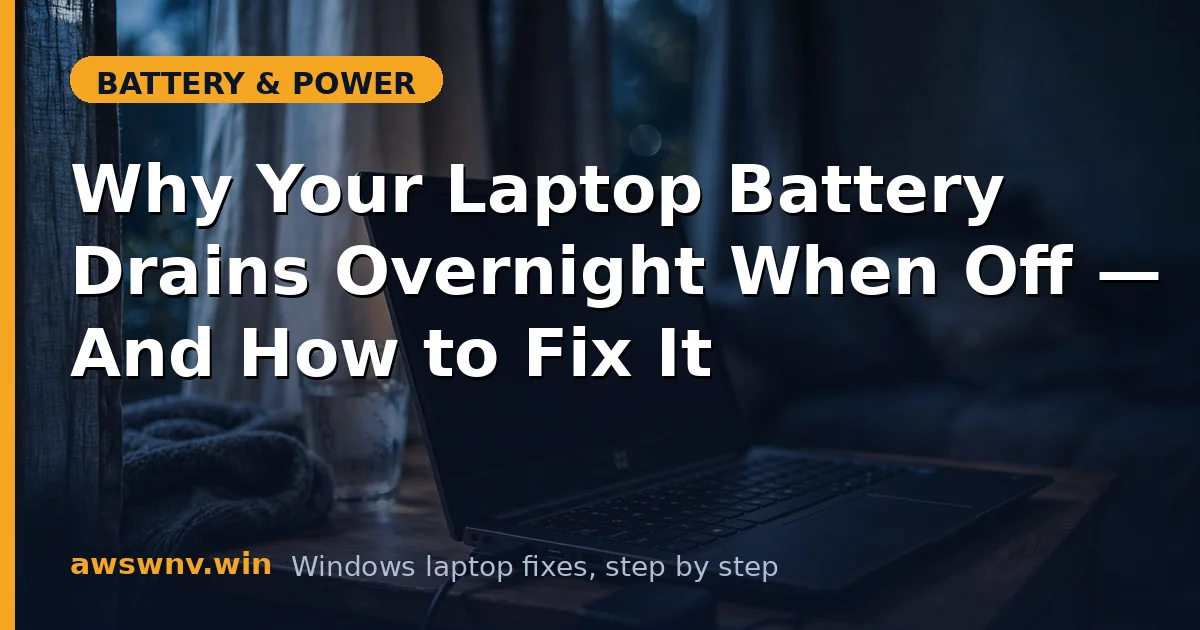 Why Your Laptop Battery Drains Overnight When Off — And How to Fix It