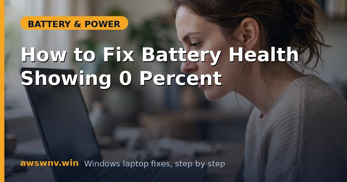 How to Fix Battery Health Showing 0 Percent