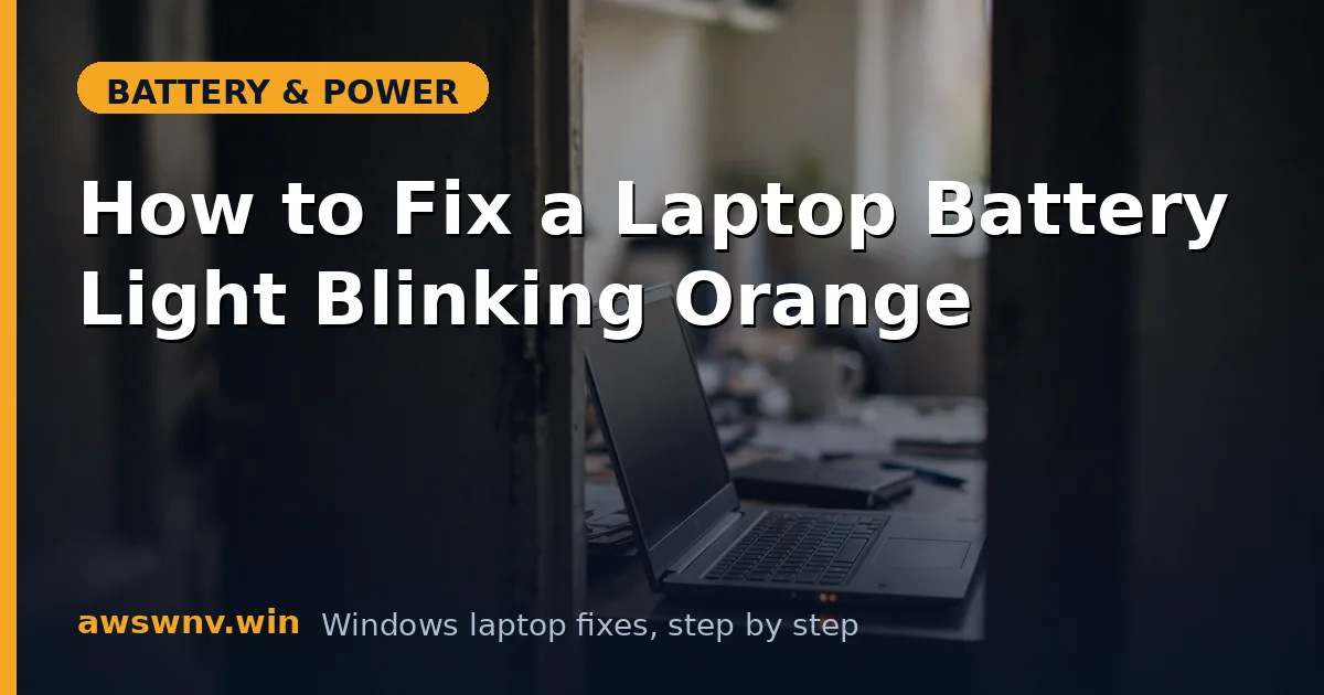 How to Fix a Laptop Battery Light Blinking Orange