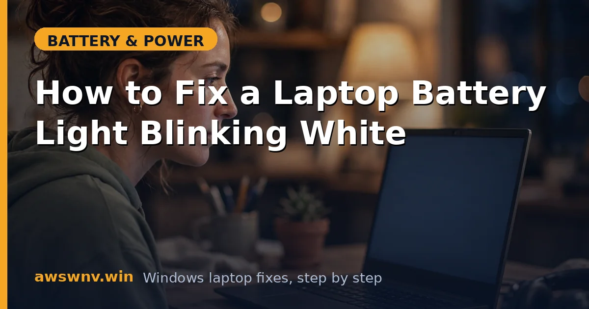 How to Fix a Laptop Battery Light Blinking White