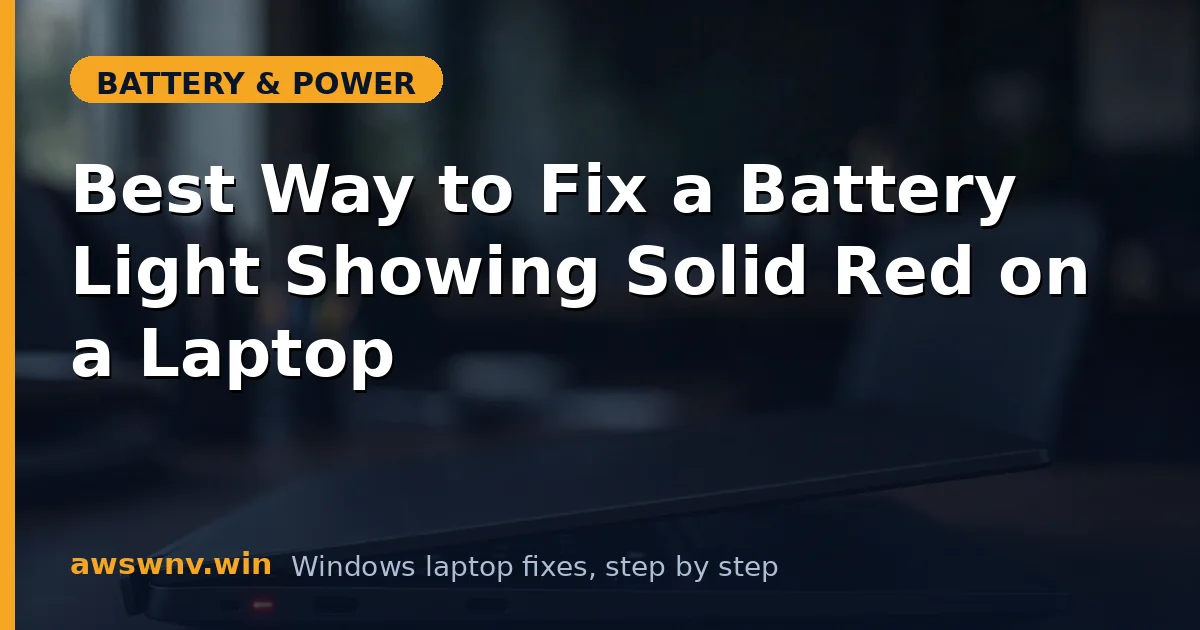 Best Way to Fix a Battery Light Showing Solid Red on a Laptop