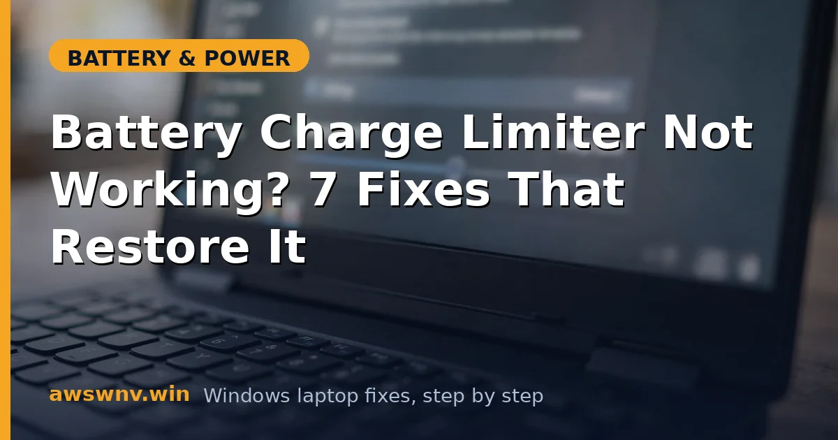 Battery Charge Limiter Not Working? 7 Fixes That Restore It