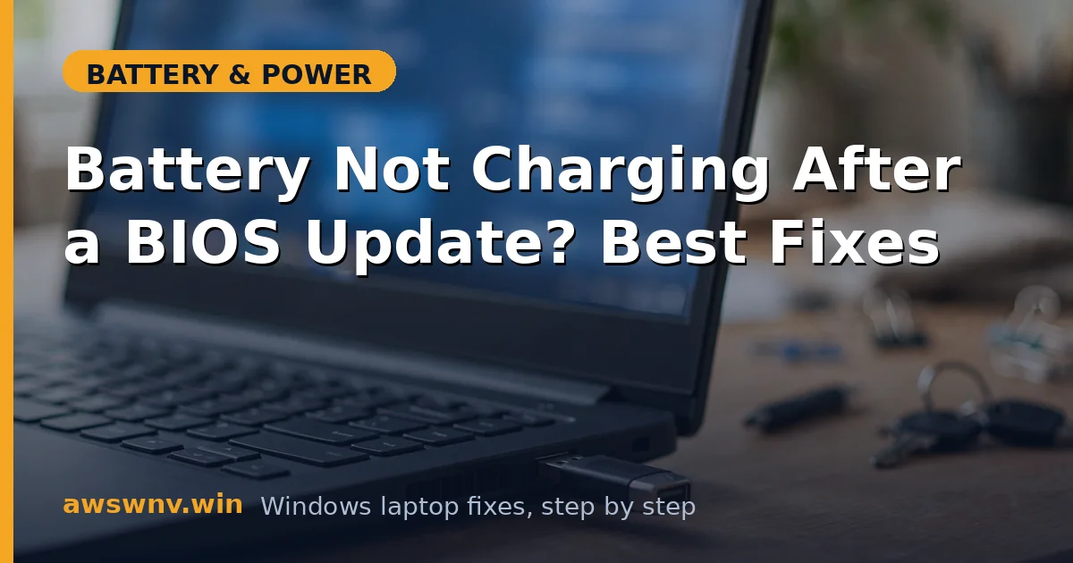 Battery Not Charging After a BIOS Update? Best Fixes