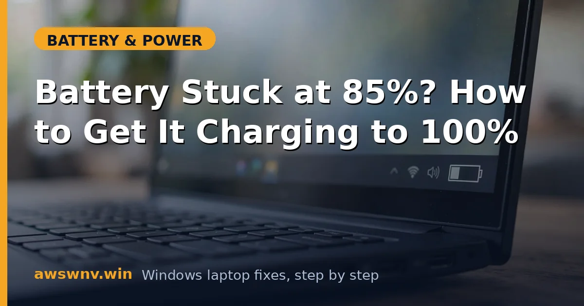 Battery Stuck at 85%? How to Get It Charging to 100%