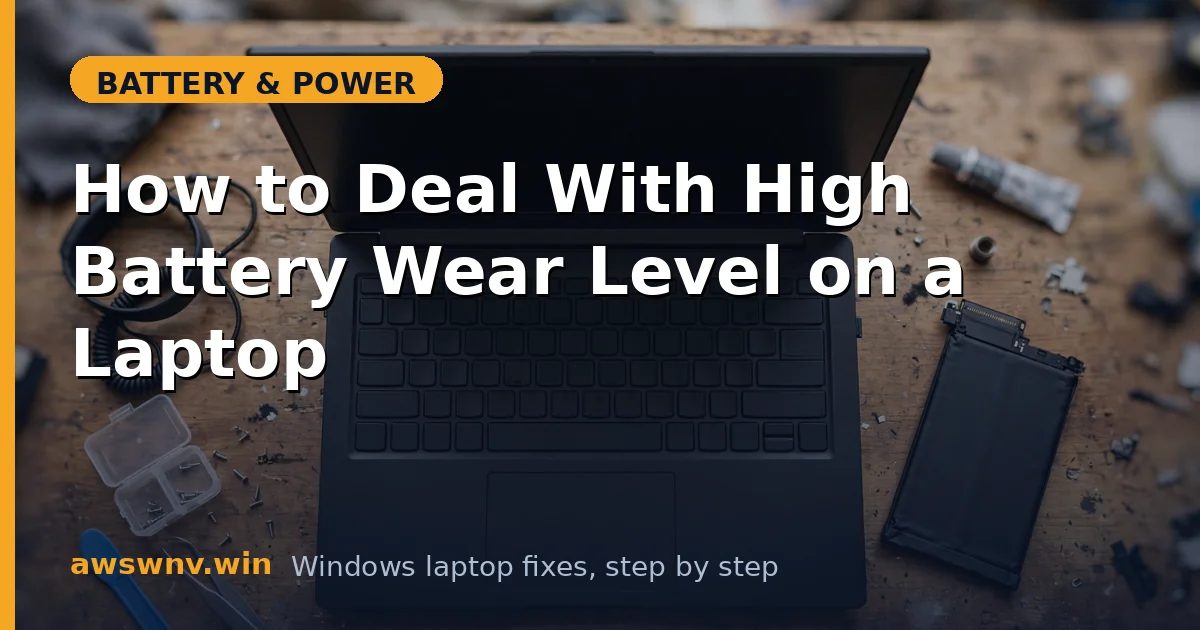How to Deal With High Battery Wear Level on a Laptop