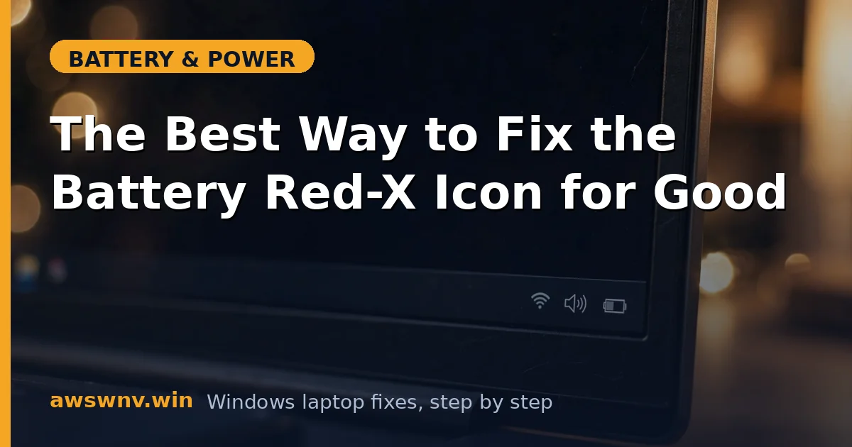 The Best Way to Fix the Battery Red-X Icon for Good