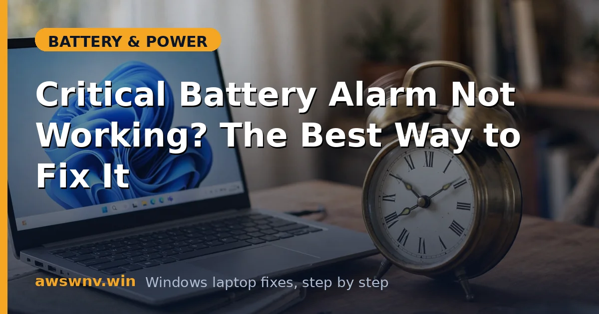 Critical Battery Alarm Not Working? The Best Way to Fix It