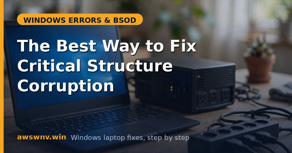 The Best Way to Fix Critical Structure Corruption