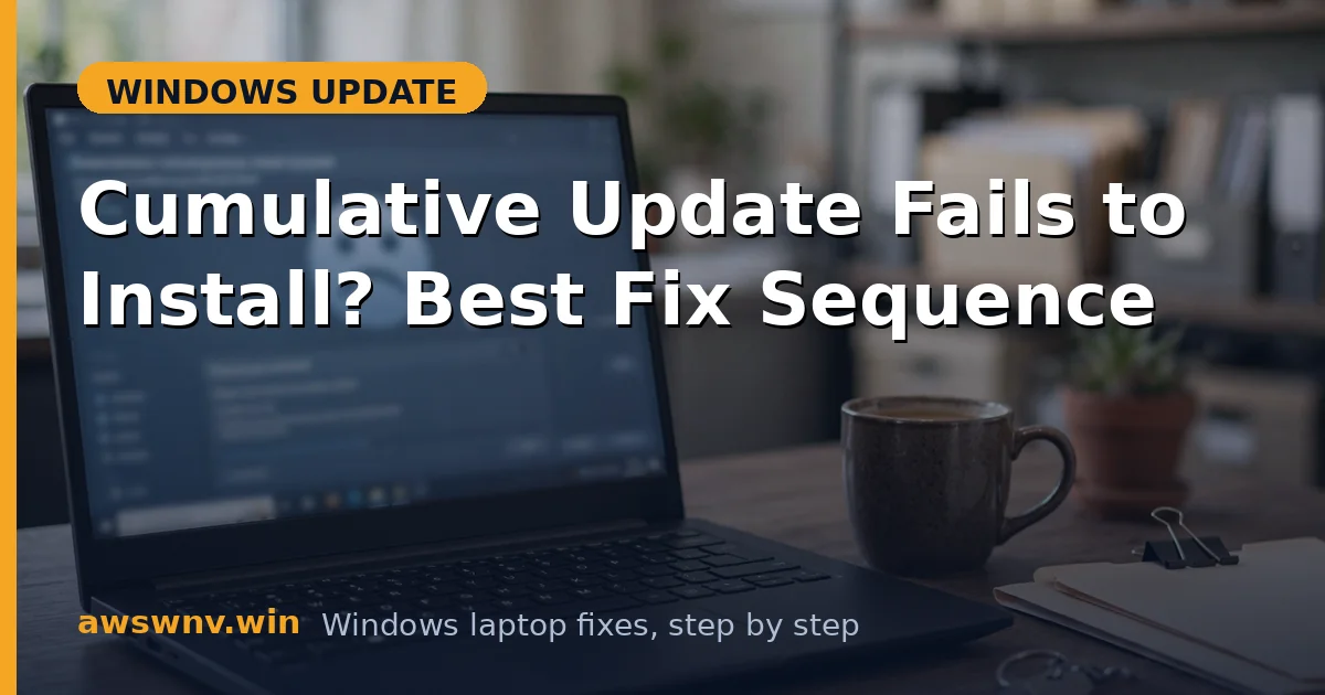 Cumulative Update Fails to Install? Best Fix Sequence