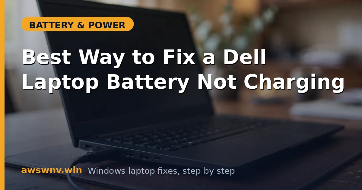 Best Way to Fix a Dell Laptop Battery Not Charging