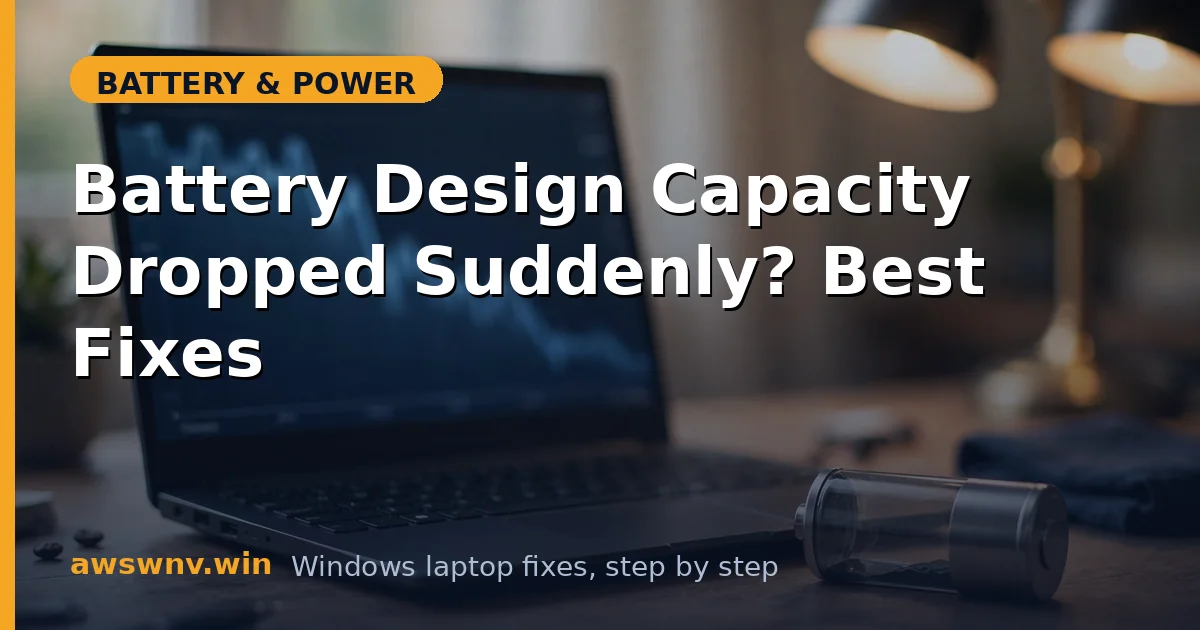 Battery Design Capacity Dropped Suddenly? Best Fixes