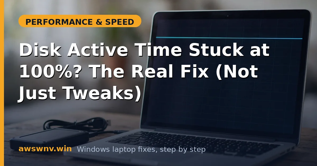 Disk Active Time Stuck at 100%? The Real Fix (Not Just Tweaks)