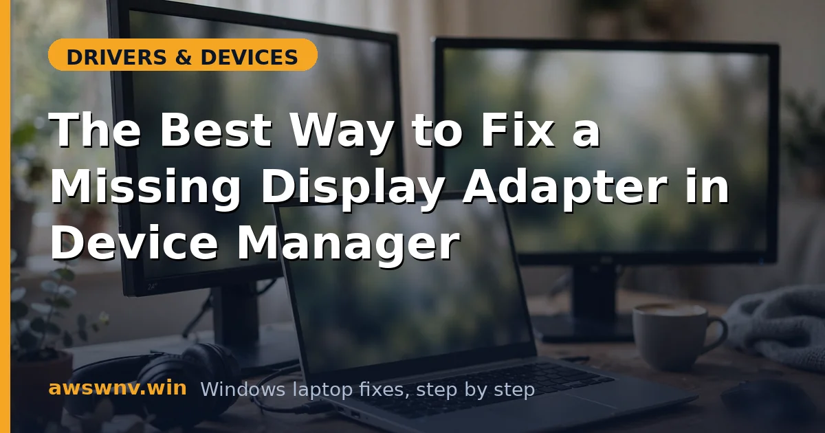 The Best Way to Fix a Missing Display Adapter in Device Manager