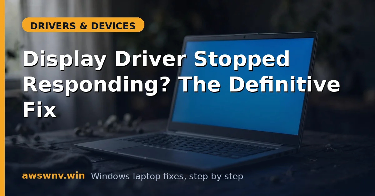 Display Driver Stopped Responding? The Definitive Fix