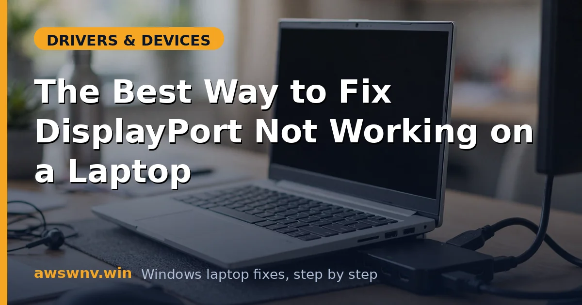 The Best Way to Fix DisplayPort Not Working on a Laptop
