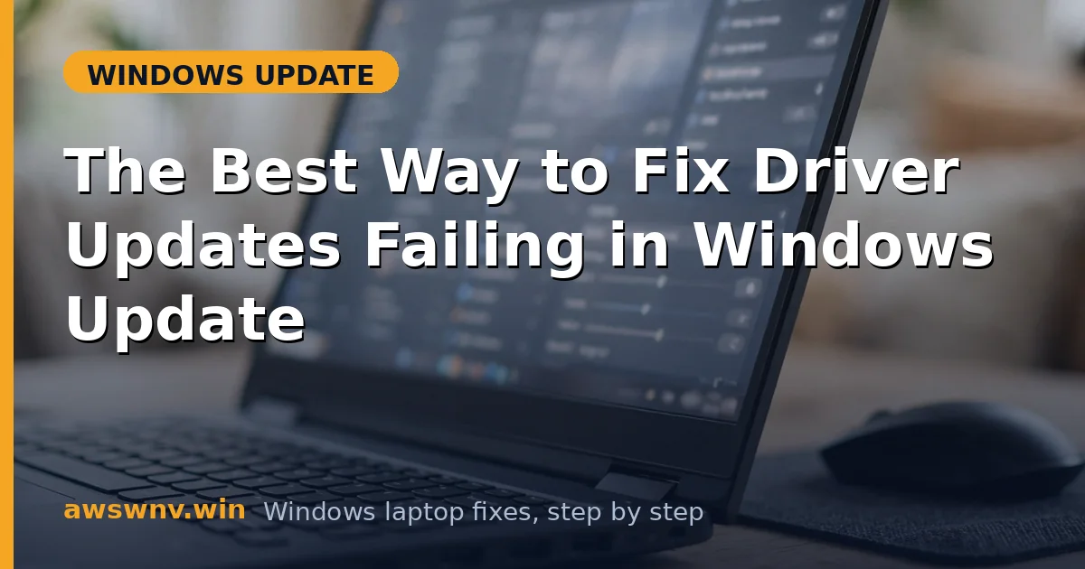 The Best Way to Fix Driver Updates Failing in Windows Update