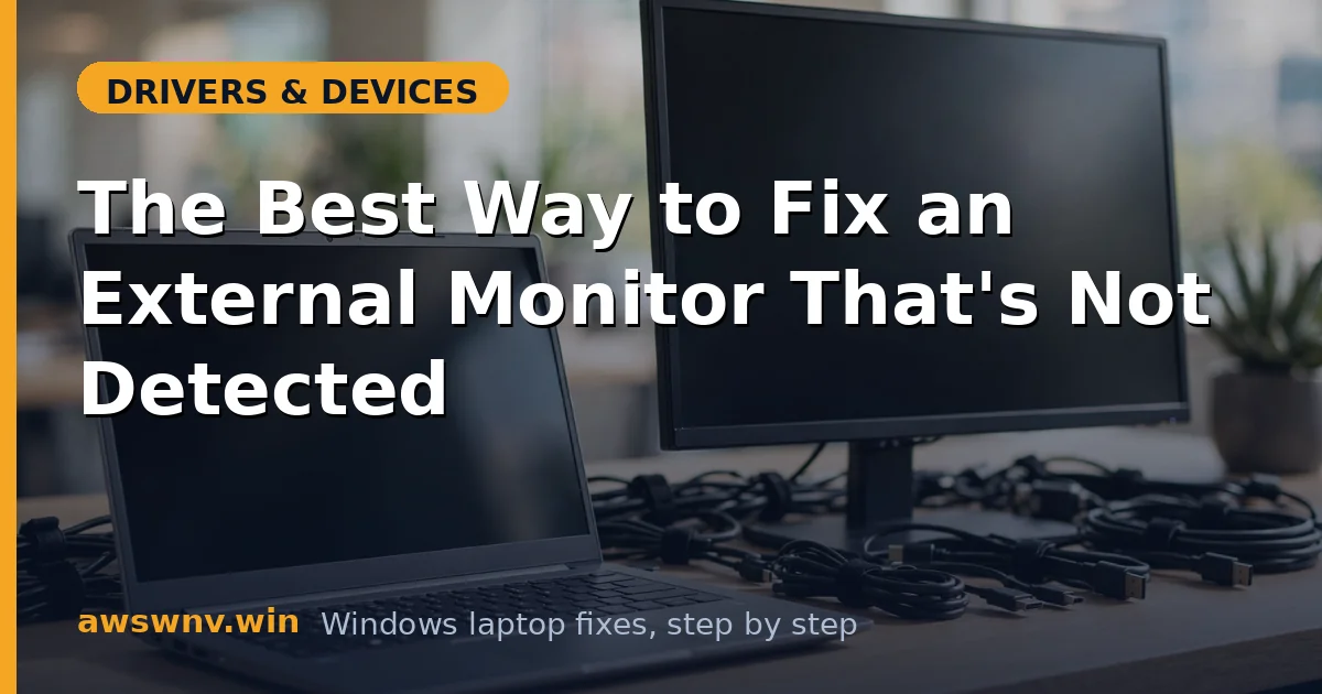 The Best Way to Fix an External Monitor That's Not Detected
