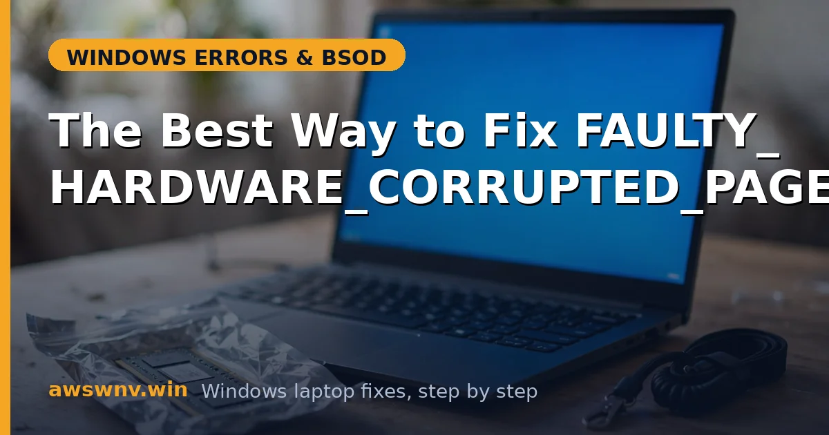 The Best Way to Fix FAULTY_HARDWARE_CORRUPTED_PAGE