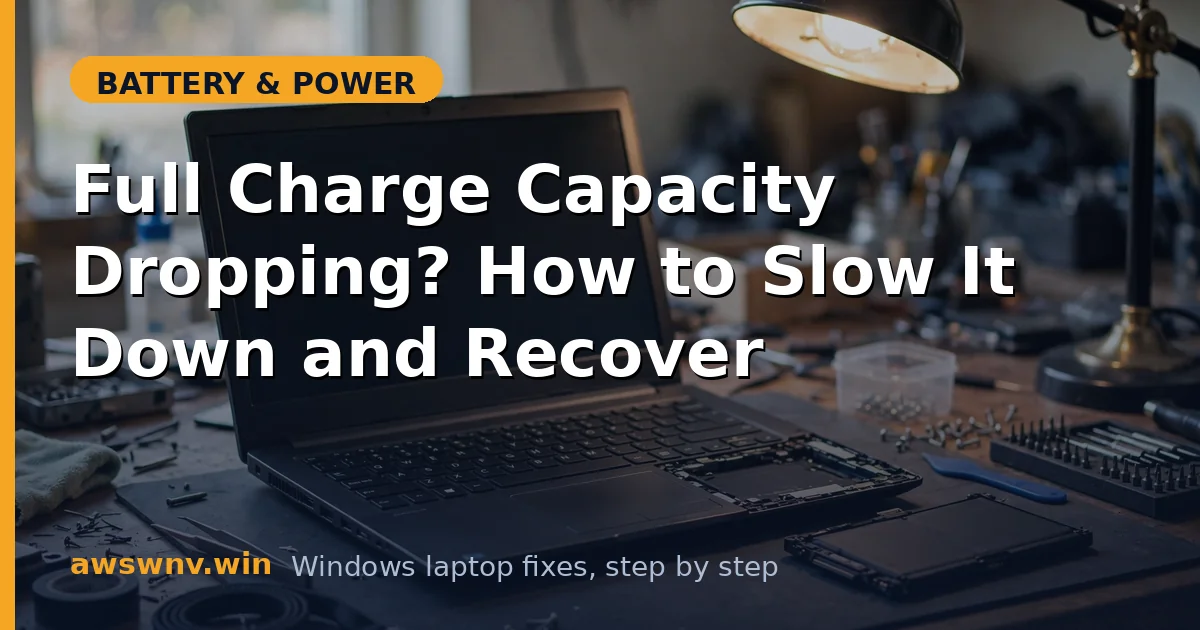 Full Charge Capacity Dropping? How to Slow It Down and Recover