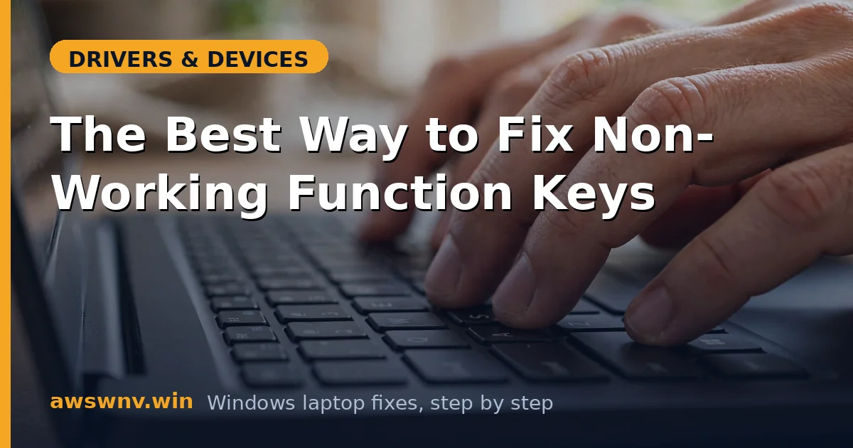 The Best Way to Fix Non-Working Function Keys