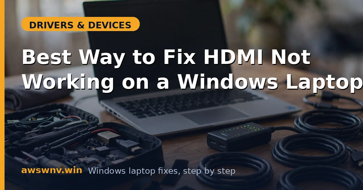 Best Way to Fix HDMI Not Working on a Windows Laptop