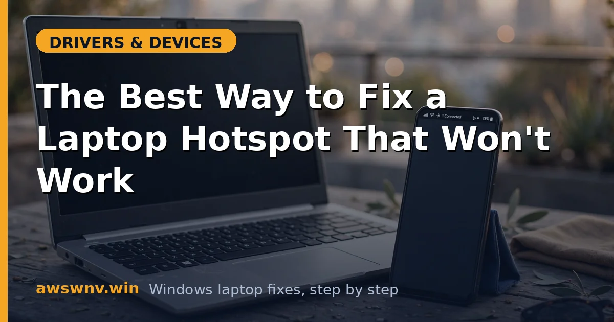The Best Way to Fix a Laptop Hotspot That Won't Work