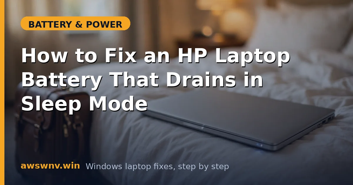 How to Fix an HP Laptop Battery That Drains in Sleep Mode
