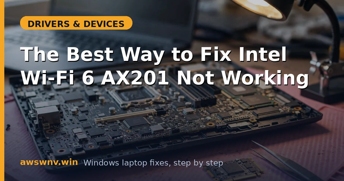 The Best Way to Fix Intel Wi-Fi 6 AX201 Not Working