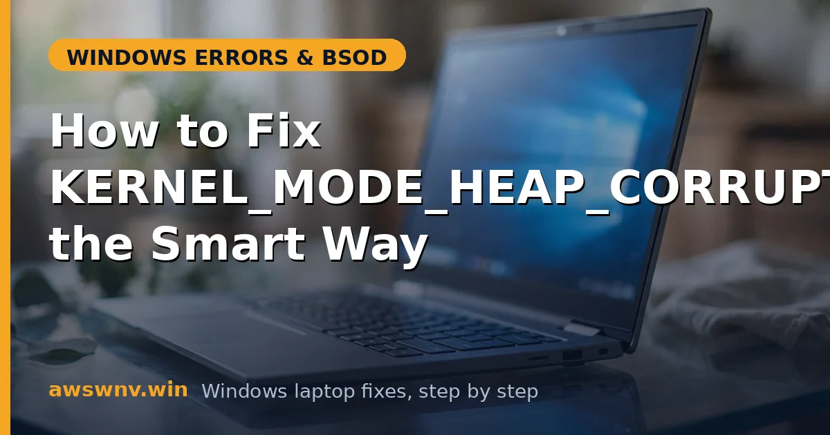How to Fix KERNEL_MODE_HEAP_CORRUPTION the Smart Way