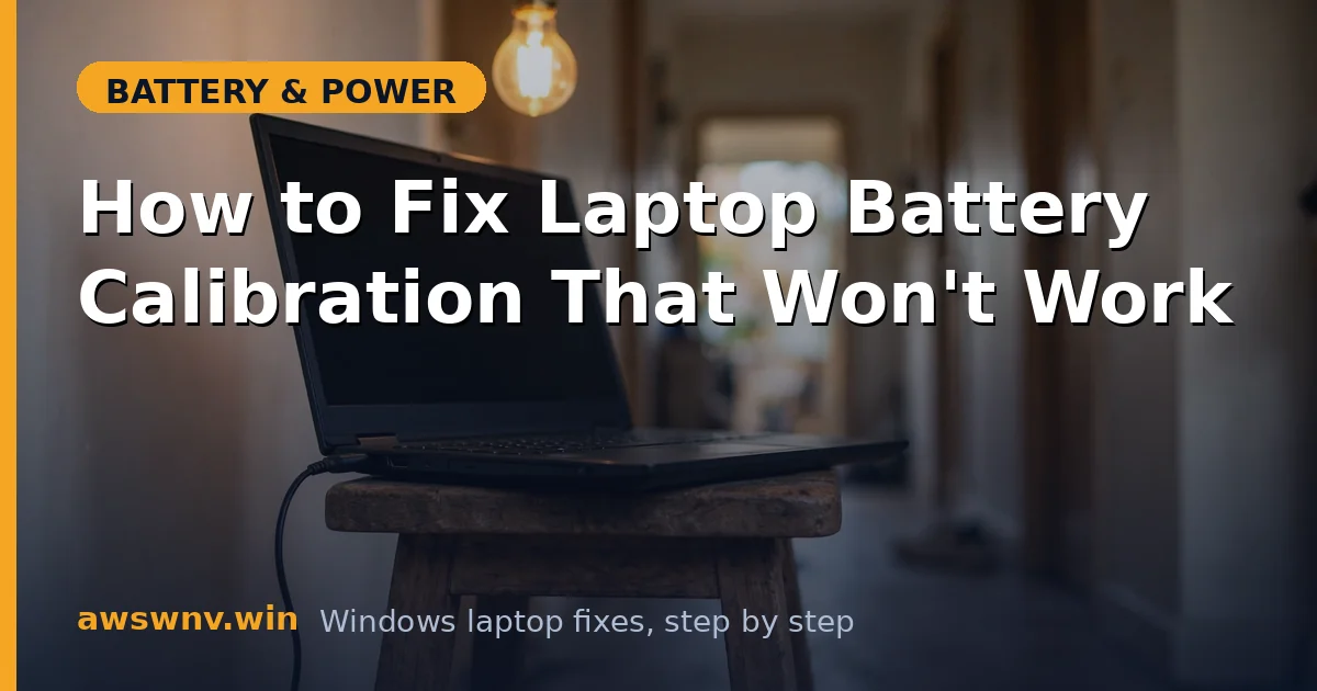 How to Fix Laptop Battery Calibration That Won't Work