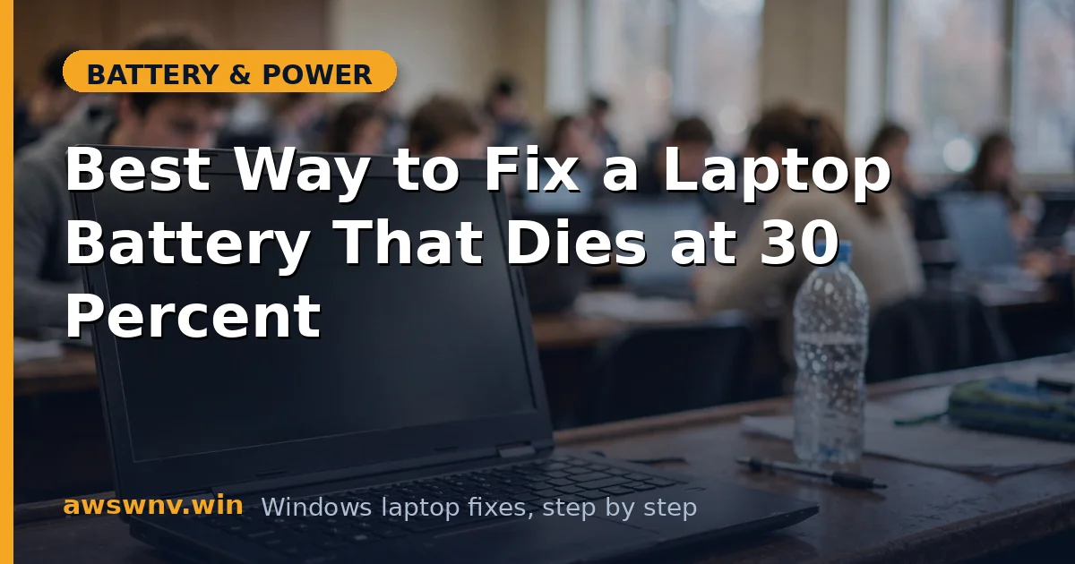 Best Way to Fix a Laptop Battery That Dies at 30 Percent