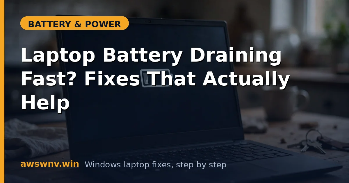 Laptop Battery Draining Fast? Fixes That Actually Help