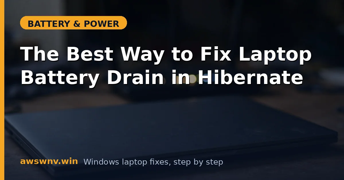 The Best Way to Fix Laptop Battery Drain in Hibernate