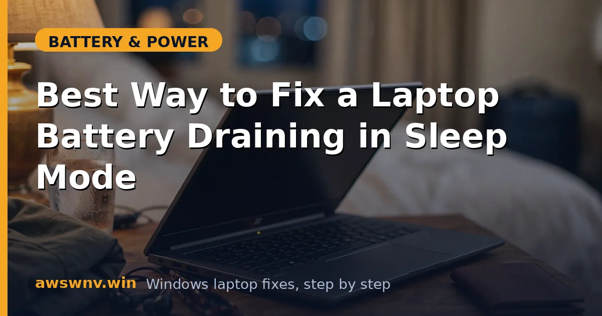 Best Way to Fix a Laptop Battery Draining in Sleep Mode