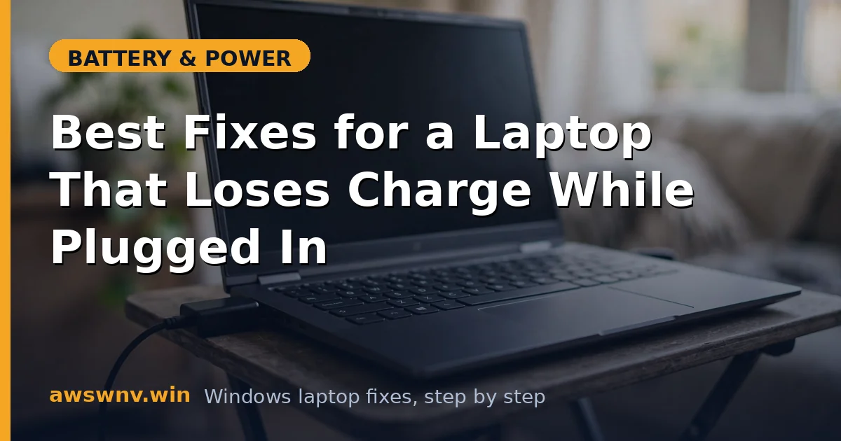 Best Fixes for a Laptop That Loses Charge While Plugged In