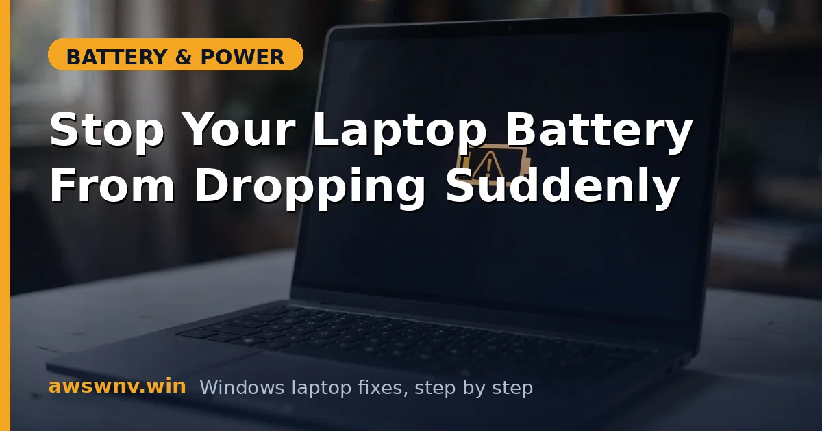 Stop Your Laptop Battery From Dropping Suddenly