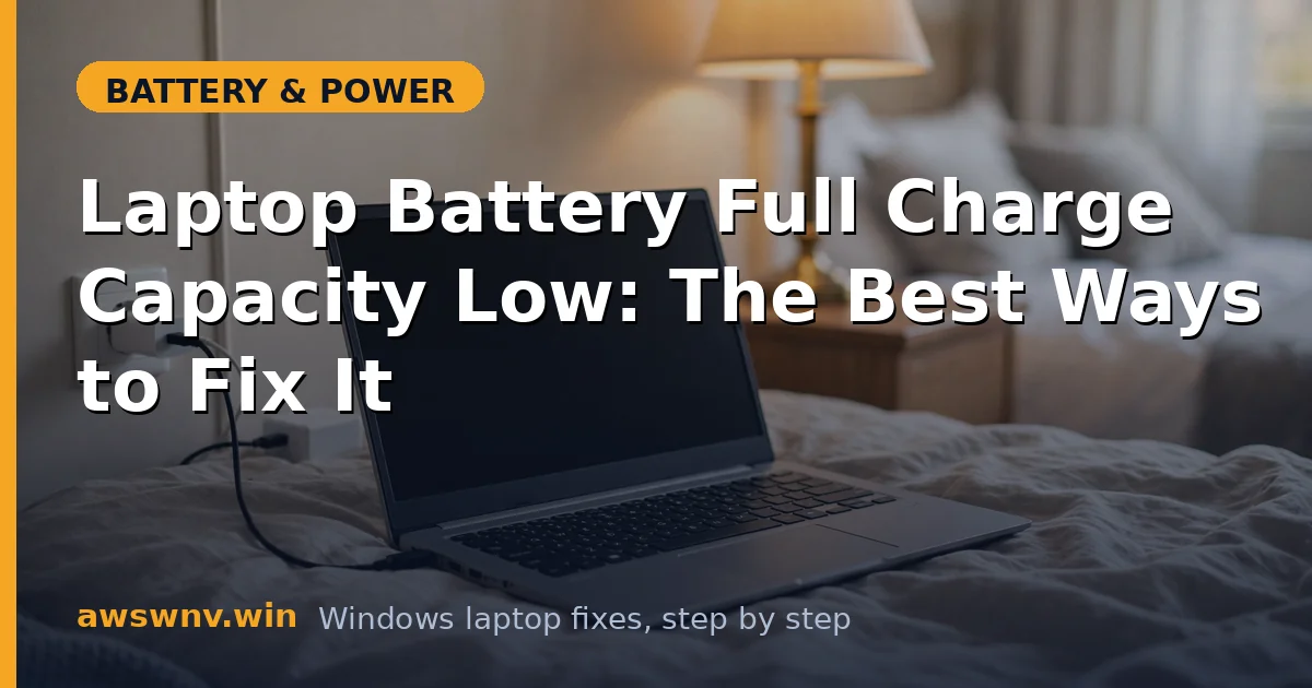 Laptop Battery Full Charge Capacity Low: The Best Ways to Fix It