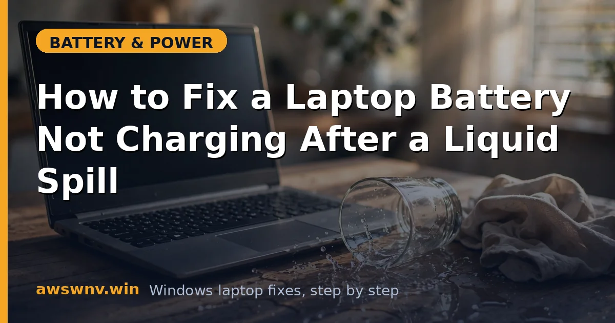 How to Fix a Laptop Battery Not Charging After a Liquid Spill
