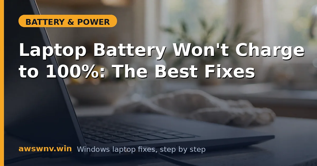 Laptop Battery Won't Charge to 100%: The Best Fixes