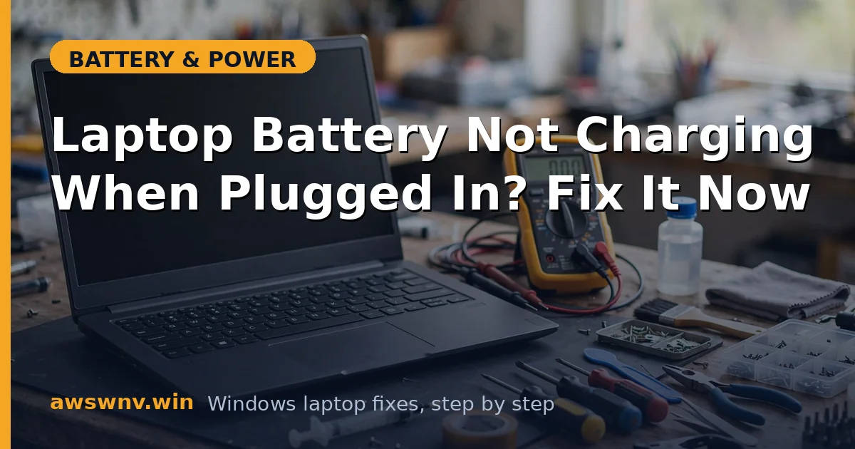 Laptop Battery Not Charging When Plugged In? Fix It Now