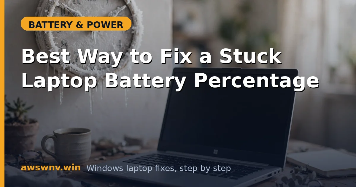 Best Way to Fix a Stuck Laptop Battery Percentage