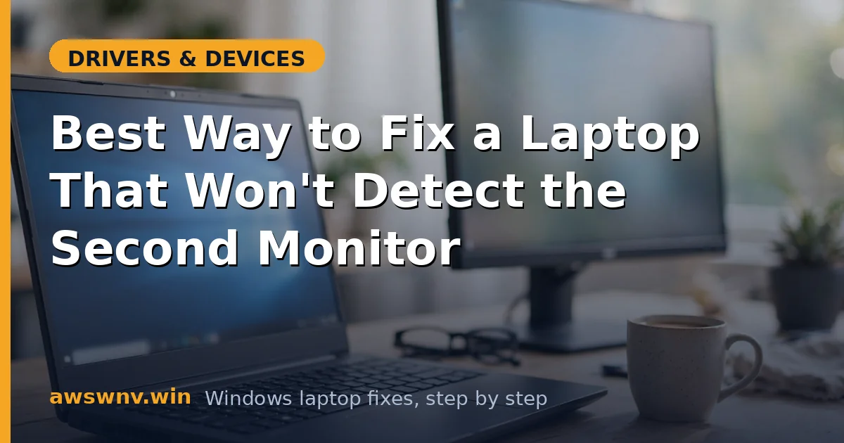 Best Way to Fix a Laptop That Won't Detect the Second Monitor