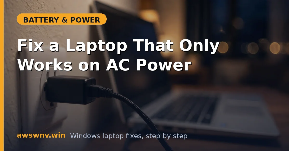 Fix a Laptop That Only Works on AC Power