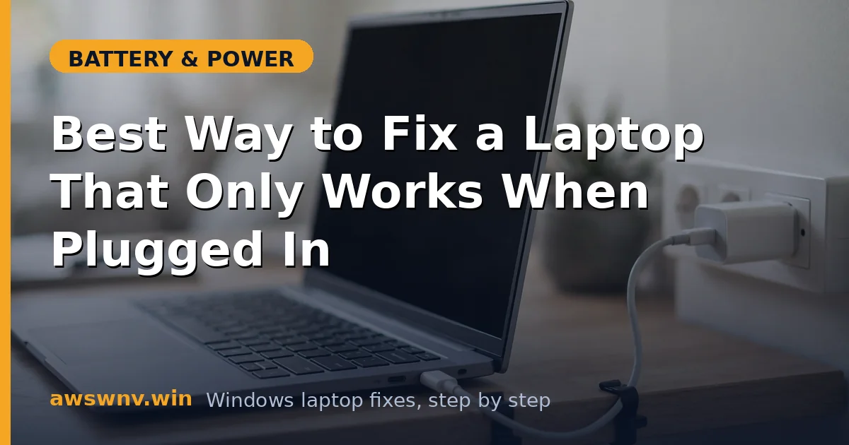 Best Way to Fix a Laptop That Only Works When Plugged In